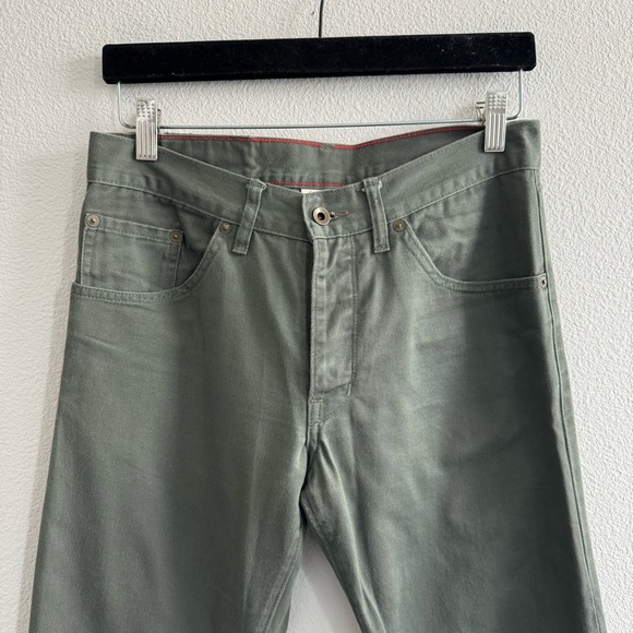 Slim Straight Men's Jeans in Dark Green - Picture 3 of 13